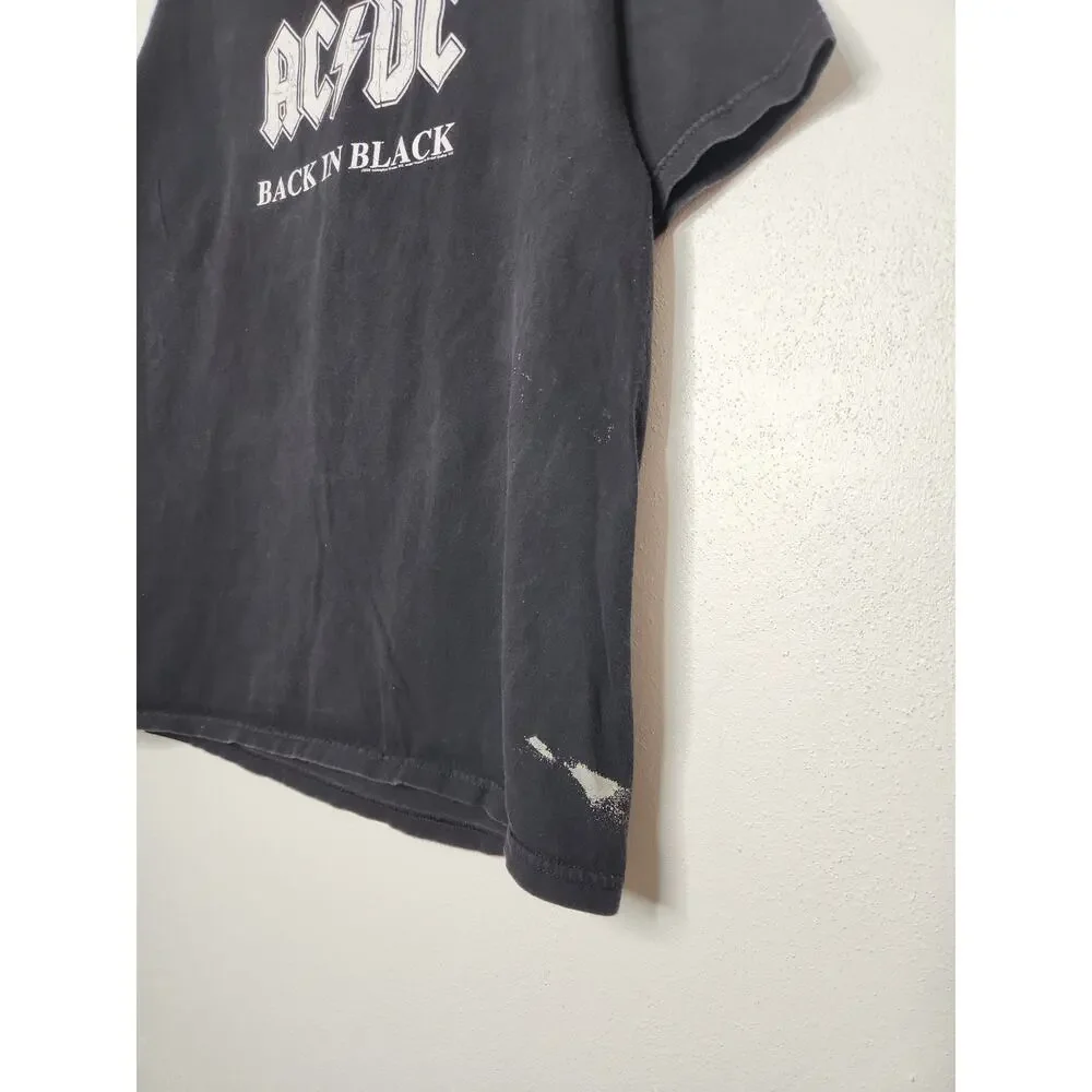 Vintage y2k '05 ACDC Back in Black Music Concert Tour Shirt XL Acres Eights